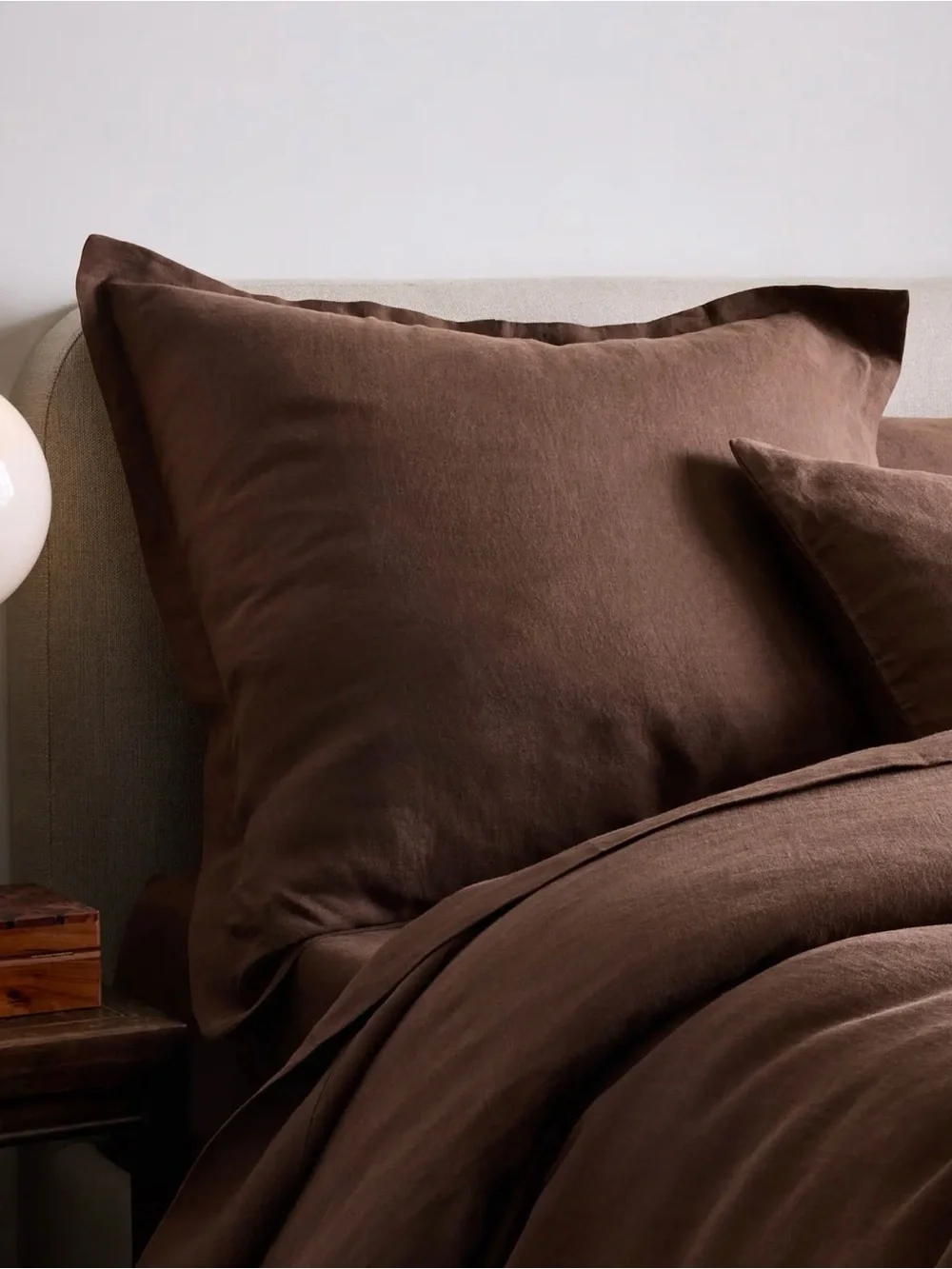 Quince European Linen Euro Sham in Espresso 26x26